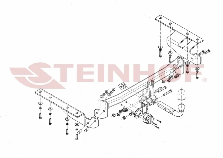 Фаркоп Steinhof для Honda CR-V III 2006-2012. Артикул H-057 Фаркоп Steinhof для Honda CR-V III 2006-2012. Артикул H-057