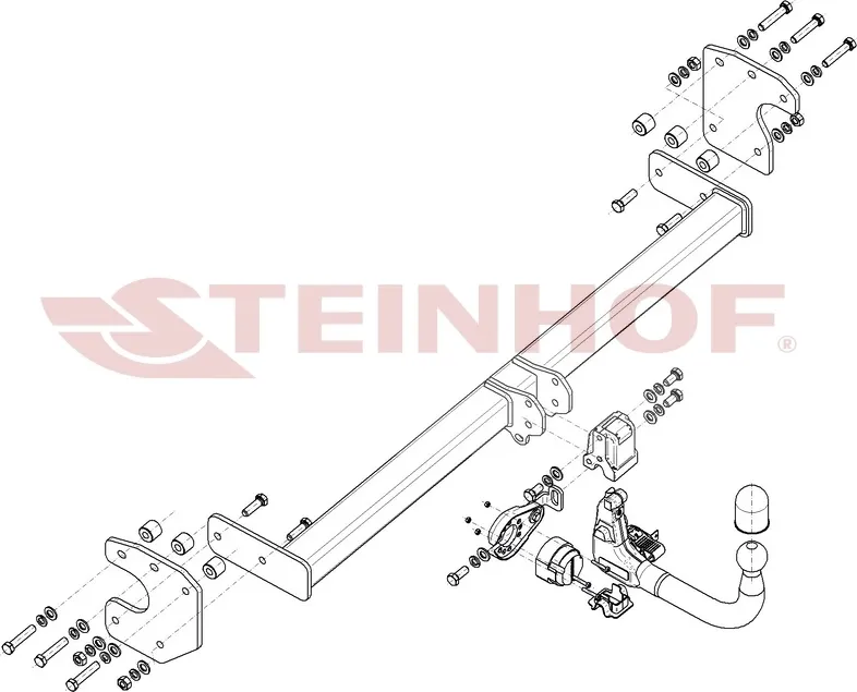 Фаркоп Steinhof для Kia EV6 CV 2021-2025. Артикул K-102