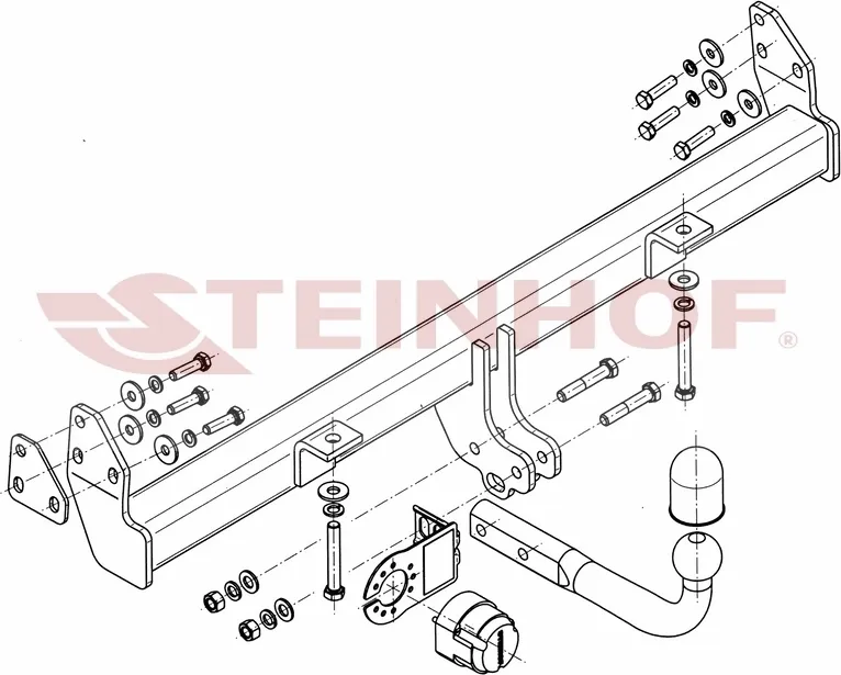 Фаркоп Steinhof для Land Rover Freelander I 1998-2006. Артикул L-100/1 Фаркоп Steinhof для Land Rover Freelander I 1998-2006. Артикул L-100/1