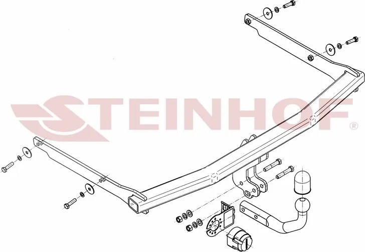 Фаркоп Steinhof для Mazda 3 II хетчбек 2009-2013. Артикул M-018/1