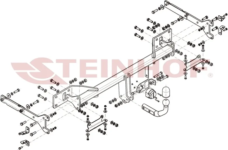 Фаркоп Steinhof для Mercedes-Benz S-Класс W221 2005-2013 4WD (вкл. Long, вкл. Wheel Drive, кроме AMG). Артикул M-144 Фаркоп Steinhof для Mercedes-Benz S-Класс W221 2005-2013 4WD (вкл. Long, вкл. Wheel Drive, кроме AMG). Артикул M-144