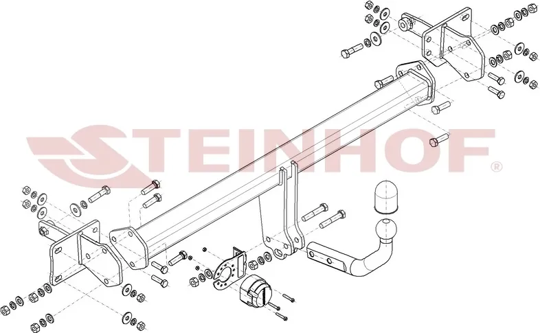 Фаркоп Steinhof для Mercedes-Benz C-Класс W206, S206 седан, универсал (также AMG) 2021-2025. Артикул M-186