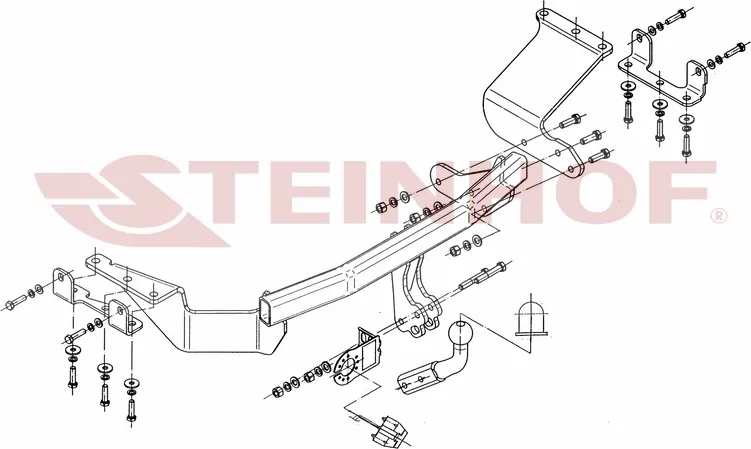 Фаркоп Steinhof для Peugeot 4007 2007-2012. Артикул M-354 Фаркоп Steinhof для Peugeot 4007 2007-2012. Артикул M-354