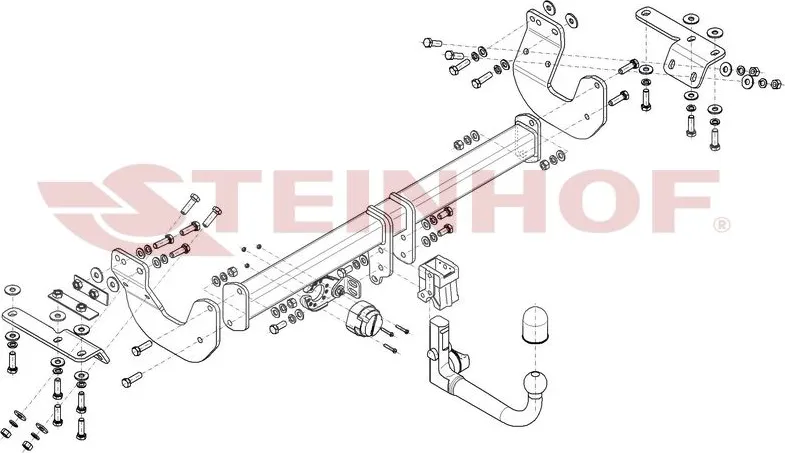 Фаркоп Steinhof для Nissan X-Trail T32 2WD/4WD 2015-2025. Быстросъемный крюк. Артикул R-048 Фаркоп Steinhof для Nissan X-Trail T32 2WD/4WD 2015-2025. Быстросъемный крюк. Артикул R-048