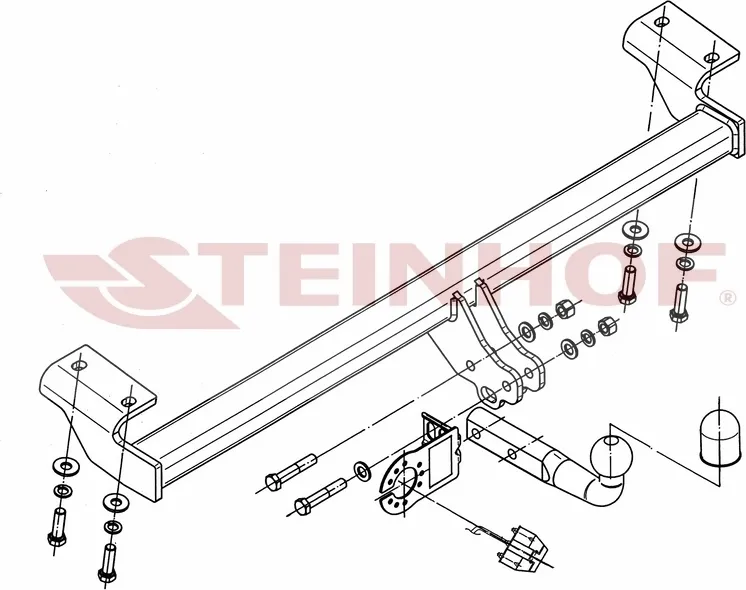 Фаркоп Steinhof для Toyota RAV4 II 2000-2006. Артикул T-186 Фаркоп Steinhof для Toyota RAV4 II 2000-2006. Артикул T-186