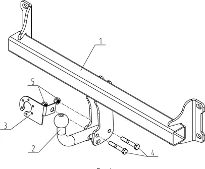 Фаркоп AvtoS для BMW X3 F25 до рестайлинга 2010-2014. Артикул BM 03