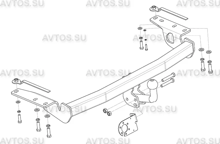 Фаркоп AvtoS для Toyota Corolla хетчбек 3/5 дверей 2002-2006. Артикул TY 29 Фаркоп AvtoS для Toyota Corolla хетчбек 3/5 дверей 2002-2006. Артикул TY 29