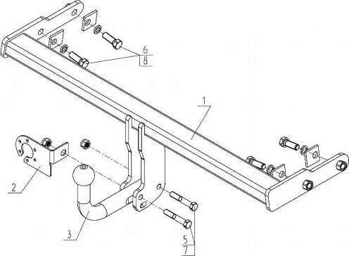 Фаркоп AvtoS для Volvo V60 I 2010-2018. Артикул VL 05