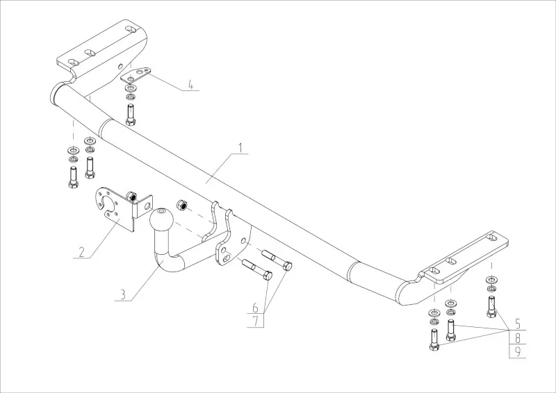 Фаркоп AvtoS для Volvo S60 I седан 2000-2010. Артикул VL 06 Фаркоп AvtoS для Volvo S60 I седан 2000-2010. Артикул VL 06
