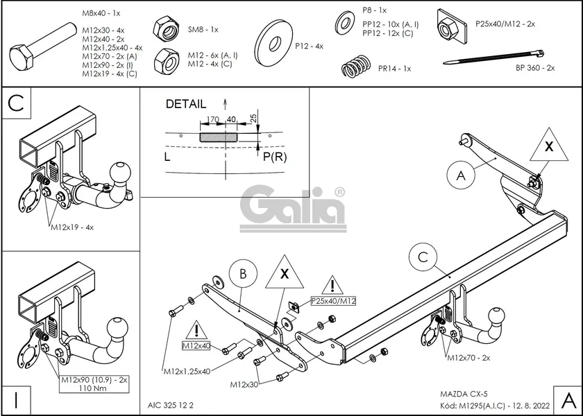 Фаркоп Galia оцинкованный для Mazda CX-5 II 2017-2025. Быстросъемный крюк. Артикул M129C Фаркоп Galia оцинкованный для Mazda CX-5 II 2017-2025. Быстросъемный крюк. Артикул M129C