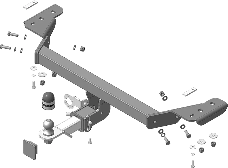 Фаркоп Мотодор под американский квадрат для Haval F7 2024-2025 оцинк. шар. Артикул 93120-E Фаркоп Мотодор под американский квадрат для Haval F7 2024-2025 оцинк. шар. Артикул 93120-E