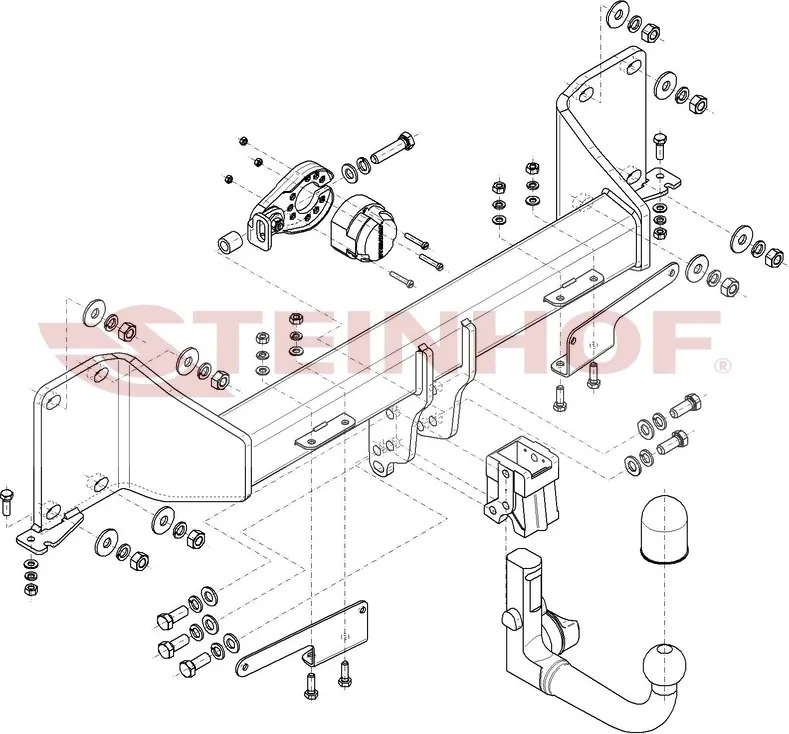 Фаркоп Steinhof для BMW X7 G07 2018-2025 (вкл. M Pakiet). Быстросъемный крюк. Артикул B-089 Фаркоп Steinhof для BMW X7 G07 2018-2025 (вкл. M Pakiet). Быстросъемный крюк. Артикул B-089