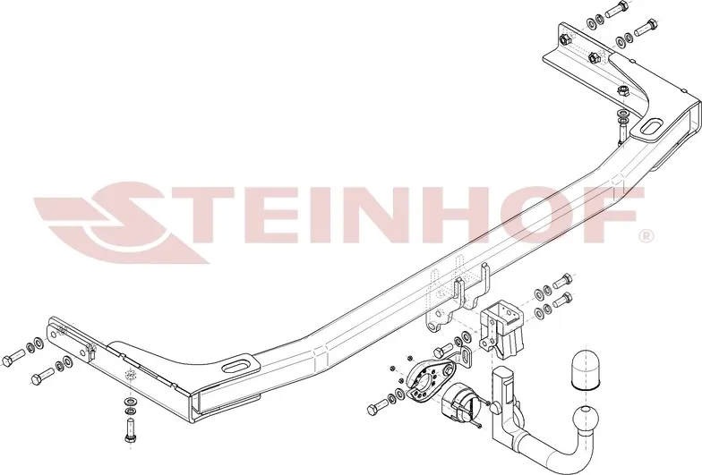 Фаркоп Steinhof для Chrysler Pacifica 2016-2025. Быстросъемный крюк. Артикул C-218