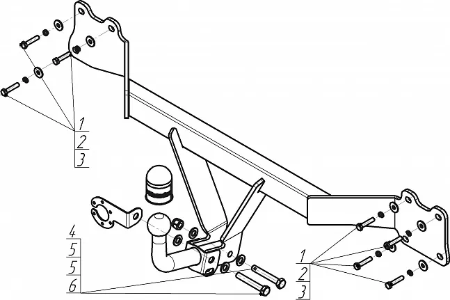 Фаркоп Мотодор для Audi TT 8J купе, кабриолет 2006-2014. Артикул 90102-A Фаркоп Мотодор для Audi TT 8J купе, кабриолет 2006-2014. Артикул 90102-A