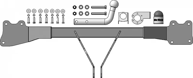 Фаркоп Мотодор для Audi TT 8J купе, кабриолет 2006-2014. Артикул 90102-A Фаркоп Мотодор для Audi TT 8J купе, кабриолет 2006-2014. Артикул 90102-A