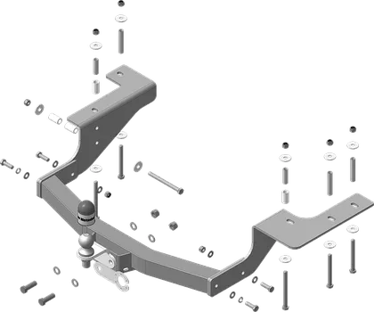 Фаркоп Мотодор для Great Wall Hover H3 до рестайлинга 2010-2015. Артикул 93102-FE
