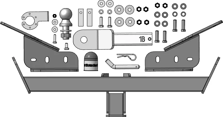 Фаркоп Мотодор под американский квадрат для Haval F7 2024-2025 оцинк. шар. Артикул 93120-E Фаркоп Мотодор под американский квадрат для Haval F7 2024-2025 оцинк. шар. Артикул 93120-E