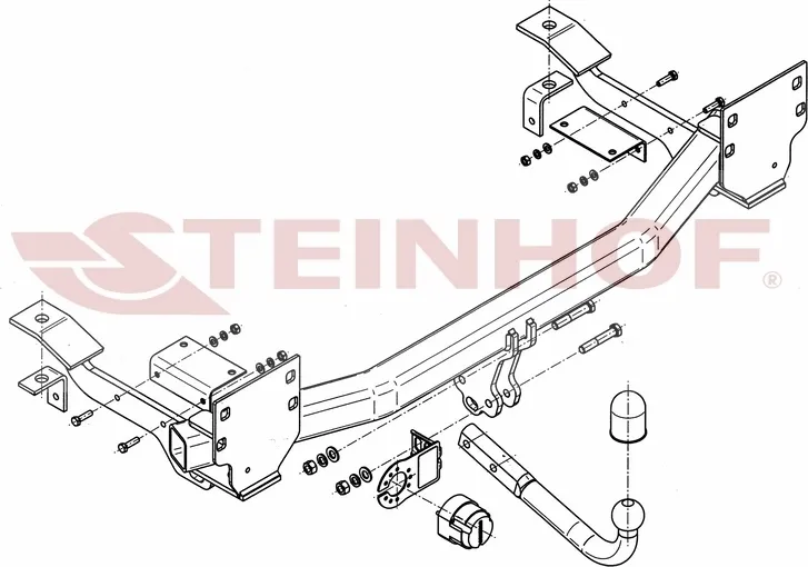 Фаркоп Steinhof для Land Rover Range Rover III Vogue 2002-2012. Артикул L-110 Фаркоп Steinhof для Land Rover Range Rover III Vogue 2002-2012. Артикул L-110