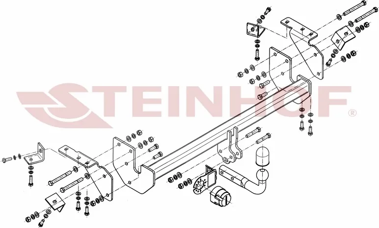 Фаркоп Steinhof для Mitsubishi ASX 2010-2022. Артикул M-302 Фаркоп Steinhof для Mitsubishi ASX 2010-2022. Артикул M-302