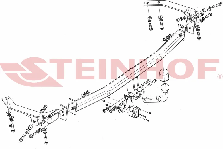 Фаркоп Steinhof для Toyota Ipsum II 2001-2009. Артикул T-094 Фаркоп Steinhof для Toyota Ipsum II 2001-2009. Артикул T-094