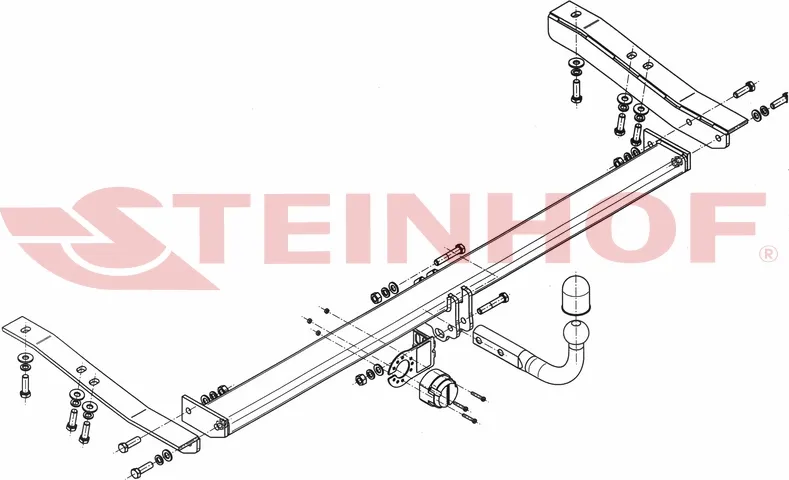Фаркоп Steinhof для Toyota Sienna III 2010-2020. Артикул T-204 Фаркоп Steinhof для Toyota Sienna III 2010-2020. Артикул T-204