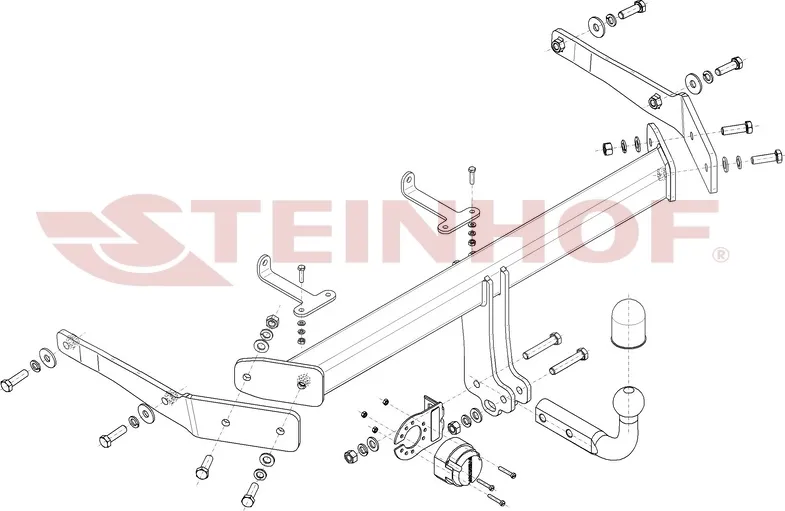 Фаркоп Steinhof для Volkswagen ID.4 E21 2020-2025. Артикул V-085