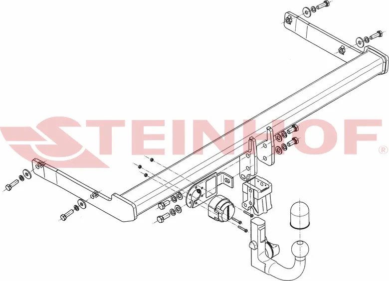 Фаркоп Steinhof для Skoda Superb III седан, универсал 2015-2025 (вкл. 4WD). Быстросъемный крюк. Артикул V-149 Фаркоп Steinhof для Skoda Superb III седан, универсал 2015-2025 (вкл. 4WD). Быстросъемный крюк. Артикул V-149