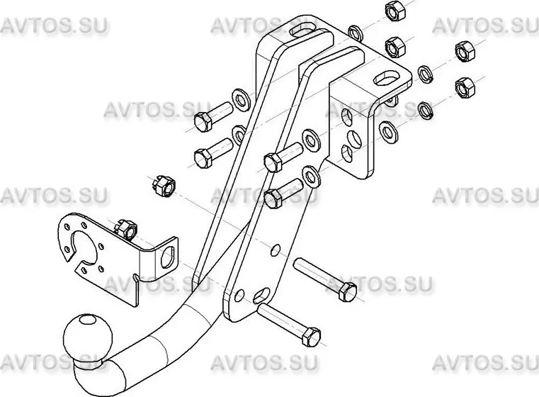 Фаркоп AvtoS для УАЗ Пикап. Артикул UAZ-06 Фаркоп AvtoS для УАЗ Пикап. Артикул UAZ-06