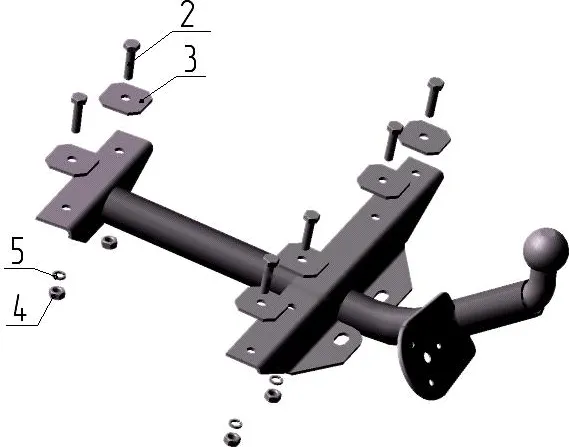 Фаркоп AvtoS для ВАЗ 1111, 11113 (Ока) 1998-2008. Артикул VAZ-01