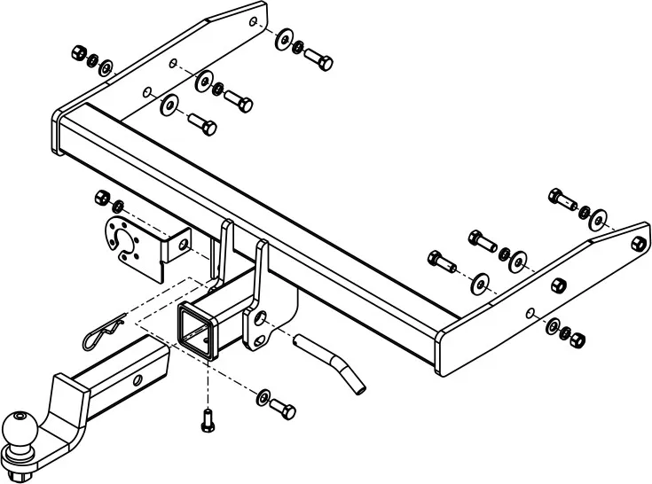 Фаркоп AvtoS (без шара в комплекте) для Volkswagen Caravelle T6 фургон, микроавтобус (в т.ч. авто с парктроником) 2015-2025. Артикул VW 36B Фаркоп AvtoS (без шара в комплекте) для Volkswagen Caravelle T6 фургон, микроавтобус (в т.ч. авто с парктроником) 2015-2025. Артикул VW 36B
