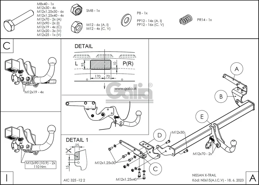Фаркоп Galia оцинкованный для Nissan X-Trail T33 2021-2025. Быстросъемный крюк. Артикул N061C Фаркоп Galia оцинкованный для Nissan X-Trail T33 2021-2025. Быстросъемный крюк. Артикул N061C