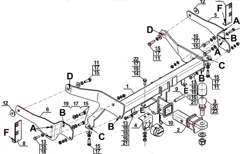Фаркоп Steinhof для Chevrolet Captiva I 2-й рестайлинг 2013-2016. Быстросъемный крюк. Артикул C-280