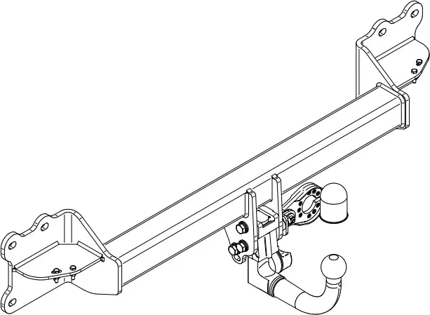Фаркоп Steinhof для Volkswagen Touareg III 2018-2025. Быстросъемный крюк. Артикул V-163