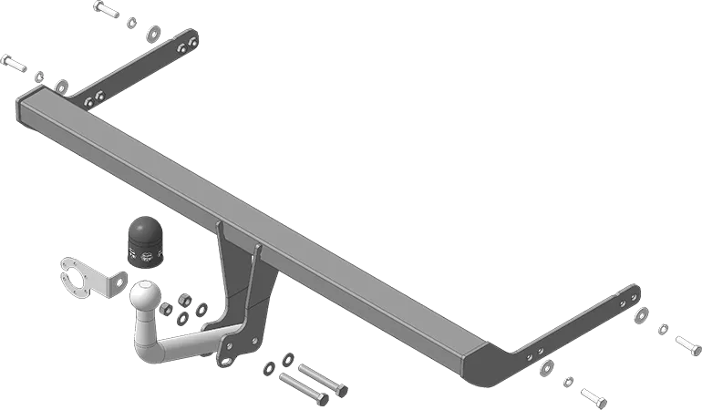 Фаркоп Мотодор для Volkswagen Polo V седан 2009-2020. Оцинкованный шар. Артикул S101A Фаркоп Мотодор для Volkswagen Polo V седан 2009-2020. Оцинкованный шар. Артикул S101A