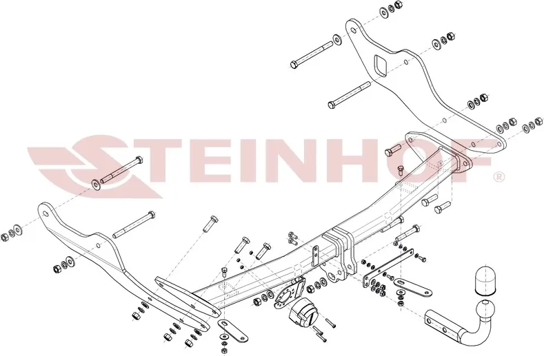 Фаркоп Steinhof для Hyundai Staria 2022-2025. Артикул H-292