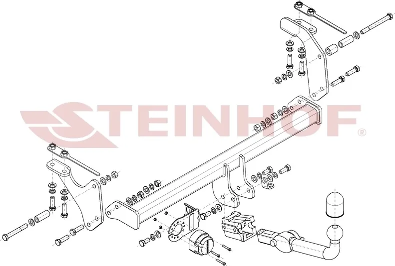 Фаркоп Steinhof для Suzuki Jimny IV (A6G) 2018-2025. Быстросъемный крюк. Артикул S-429 Фаркоп Steinhof для Suzuki Jimny IV (A6G) 2018-2025. Быстросъемный крюк. Артикул S-429