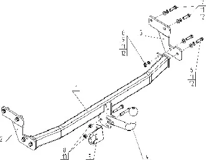 Фаркоп AvtoS для Hyundai Solaris II 2017-2025. Артикул HY 30