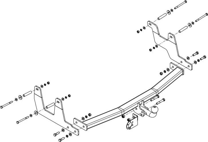 Фаркоп AvtoS для Renault Dokker 2017-2025. Артикул RN 17 Фаркоп AvtoS для Renault Dokker 2017-2025. Артикул RN 17