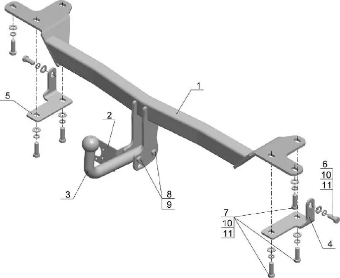 Фаркоп AvtoS для Suzuki Grand Vitara III 3-дв. 2005-2015. Артикул SZ 08 Фаркоп AvtoS для Suzuki Grand Vitara III 3-дв. 2005-2015. Артикул SZ 08