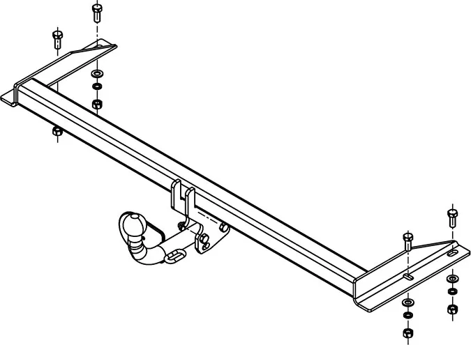 Фаркоп AvtoS для Volkswagen Vento седан 1991-1998. Артикул VW 19 Фаркоп AvtoS для Volkswagen Vento седан 1991-1998. Артикул VW 19
