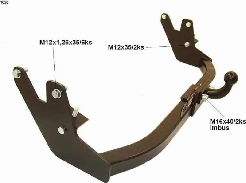 Фаркоп Galia оцинкованный для Toyota Hiace H100 1996-2004 руль слева. Артикул T026A Фаркоп Galia оцинкованный для Toyota Hiace H100 1996-2004 руль слева. Артикул T026A