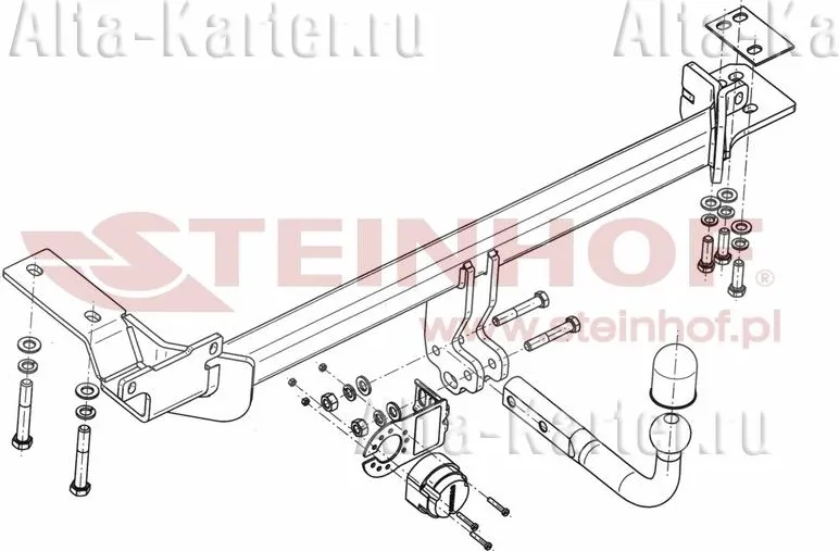 Фаркоп Steinhof для Land Rover Range Rover Evoque I 2011-2018. Артикул L-112
