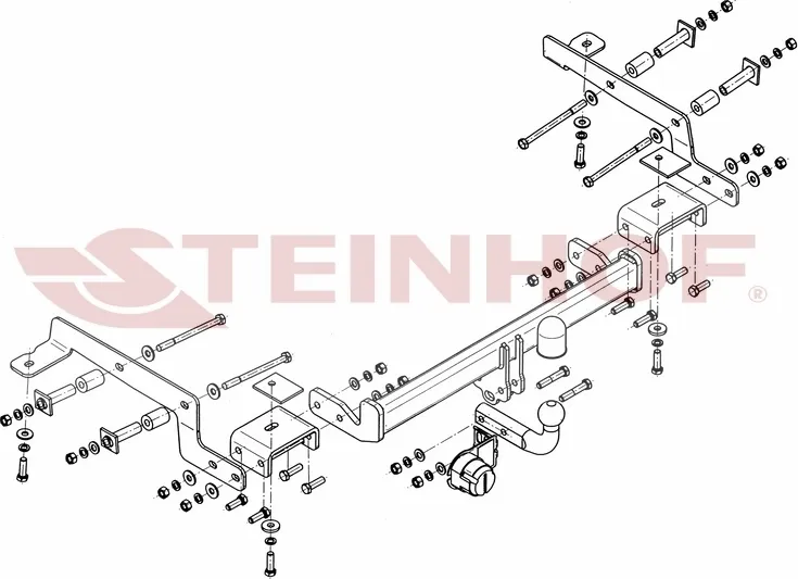 Фаркоп Steinhof для Nissan NV200 фургон, микроавтобус 2009-2025. Артикул N-082 Фаркоп Steinhof для Nissan NV200 фургон, микроавтобус 2009-2025. Артикул N-082
