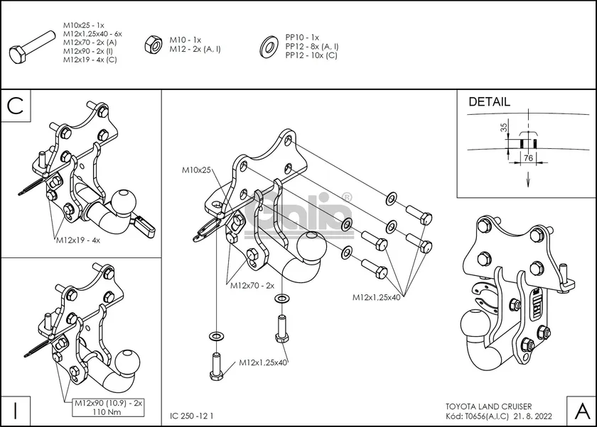 Фаркоп Galia оцинкованный для Lexus GX 470 2003-2009. Артикул T065A Фаркоп Galia оцинкованный для Lexus GX 470 2003-2009. Артикул T065A