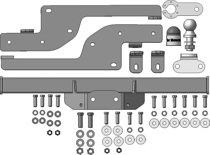 Фаркоп Мотодор для Nissan NV400 автобус, фургон 2011-2025. Артикул 91716-FE Фаркоп Мотодор для Nissan NV400 автобус, фургон 2011-2025. Артикул 91716-FE