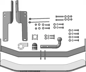 Фаркоп Мотодор для Toyota Land Cruiser Prado 150 2009-2025 с нержавеющей накладкой. Артикул 92523-AN Фаркоп Мотодор для Toyota Land Cruiser Prado 150 2009-2025 с нержавеющей накладкой. Артикул 92523-AN