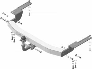 Фаркоп Мотодор для Toyota Land Cruiser Prado 150 2009-2025 с нержавеющей накладкой. Артикул 92523-AN