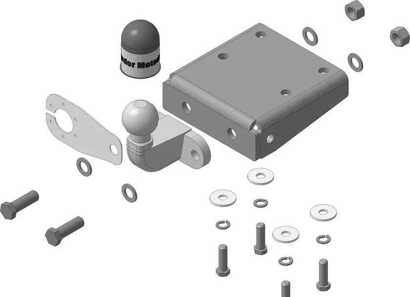 Фаркоп Мотодор для Volkswagen Amarok 2010-2025. Фланцевое крепление. Артикул 92709-F