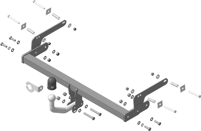 Фаркоп АвтоСтандарт оцинкованный для Renault Logan II седан, хэтчбек 2014-2025. Артикул R102A Фаркоп АвтоСтандарт оцинкованный для Renault Logan II седан, хэтчбек 2014-2025. Артикул R102A