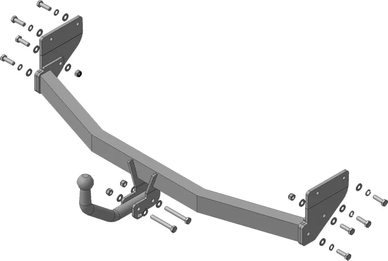 Фаркоп Мотодор для Kia Rio IV седан 2017-2025. Артикул 90907-A Фаркоп Мотодор для Kia Rio IV седан 2017-2025. Артикул 90907-A